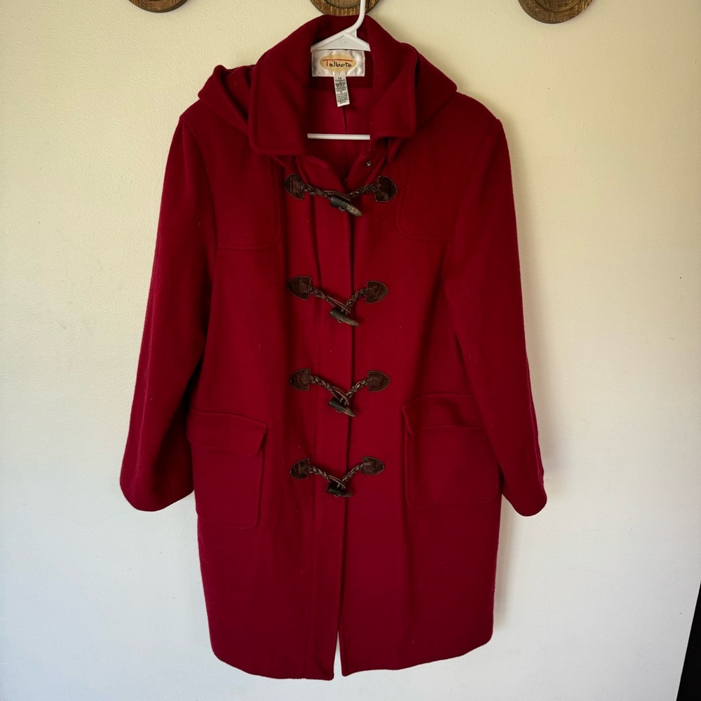 Talbots Red Pea Coat
